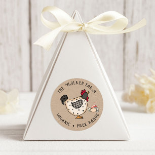 Rustiek kleurrijk Boerderij Fresh Eggs Ronde Sticker