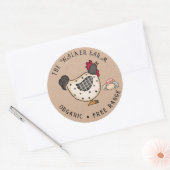 Rustiek kleurrijk Boerderij Fresh Eggs Ronde Sticker (Envelop)