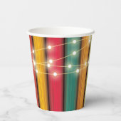 Rustiek Kleurrijk Klein Turkije Baby shower Papieren Bekers (Achterkant)