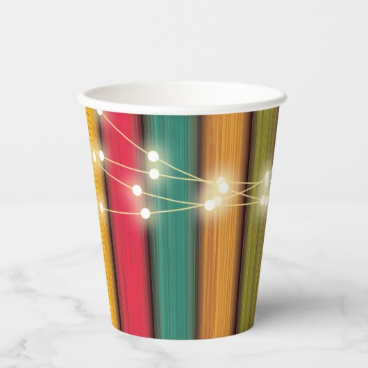 Rustiek Kleurrijk Klein Turkije Baby shower Papieren Bekers (Voorkant)