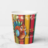 Rustiek Kleurrijk Klein Turkije Baby shower Papieren Bekers (Achterkant)