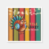 Rustiek Kleurrijk Klein Turkije Baby shower Servet (Voorkant)