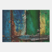 Rustiek, Kleurrijk, Schilferende Verf, Inpakpapier Vel (Voorkant 3)