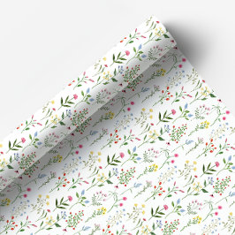 Rustiek kleurrijk wildflower floral wrapping papie cadeaupapier