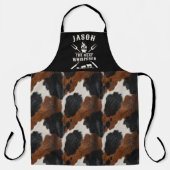 Rustiek Koeienhuid Patroon Funny Mannen Schort (Voorkant)