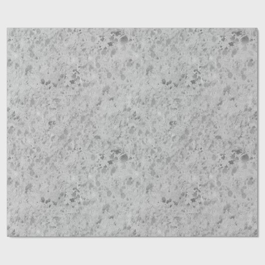 Rustiek Koeienhuid Zilver Metallic Kerst Cadeaupapier (Vlak)