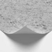 Rustiek Koeienhuid Zilver Metallic Kerst Cadeaupapier (Hoek)