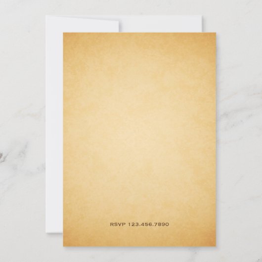 rustiek kompas verjaardagsfeestje kaart (Achterkant)