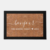 Rustiek koor familienaam Bonjour Frans Welkom Deurmat (Voorkant)