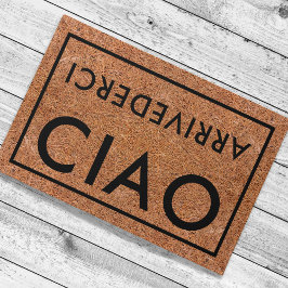 Rustiek koor zwart ciao arrivederci italiaans welk deurmat