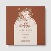 Rustiek Koper Pampas Grass Boho Floral Gastenboek (Voorkant)