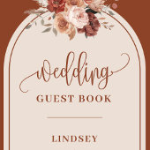 Rustiek Koper Pampas Grass Boho Floral Gastenboek