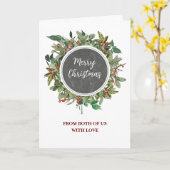 Rustiek koppel van kerstvakantie kaart (Gele Bloem)