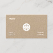 Rustiek Kraf&white - Weegschaal sterrenbeeld Visitekaartje (Voorkant)