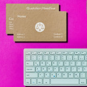 Rustiek Kraf&white - Weegschaal sterrenbeeld Visitekaartje