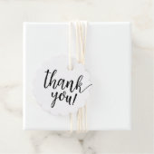 Rustiek Kraft Baby shower Dank u Script Bedankjes Labels (In situ)