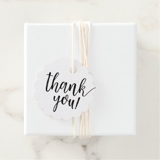 Rustiek Kraft Baby shower Dank u Script Bedankjes Labels (In situ)