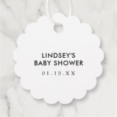 Rustiek Kraft Baby shower Dank u Script Bedankjes Labels (Achterkant)
