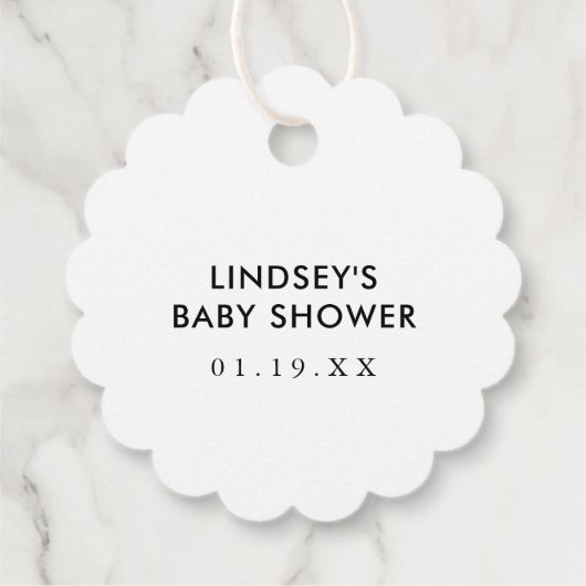 Rustiek Kraft Baby shower Dank u Script Bedankjes Labels (Achterkant)