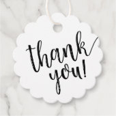 Rustiek Kraft Baby shower Dank u Script Bedankjes Labels (Voorkant)