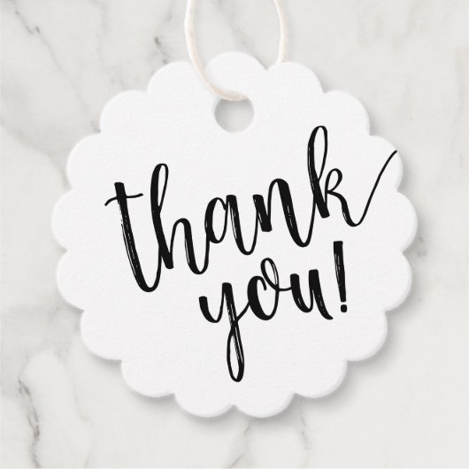 Rustiek Kraft Baby shower Dank u Script Bedankjes Labels (Voorkant)