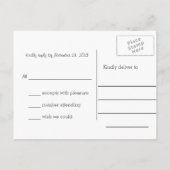 Rustiek Kraft Bruin Papier Bloemen Huwelijk RSVP Uitnodiging Briefkaart (Achterkant)