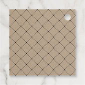 Rustiek Kraft Modern Script Vrijgezellenfeest met  Bedankjes Labels (Achterkant)