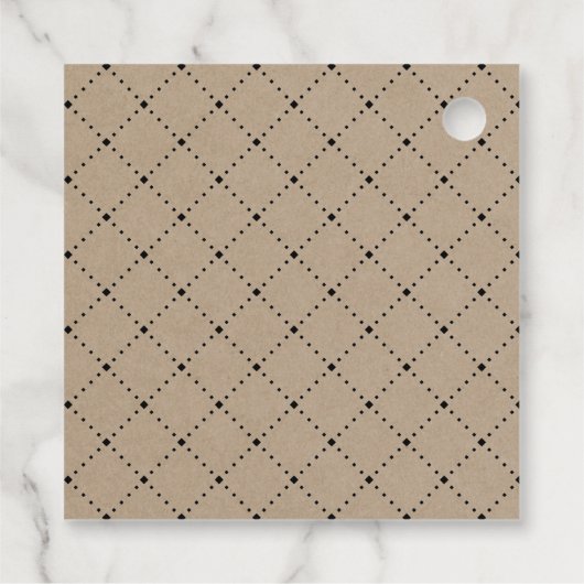 Rustiek Kraft Modern Script Vrijgezellenfeest met  Bedankjes Labels (Achterkant)