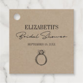 Rustiek Kraft Modern Script Vrijgezellenfeest met  Bedankjes Labels (Voorkant)