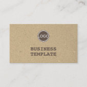 Rustiek Kraft Papier  Bruin Gewoon Met Logo Visitekaartje (Voorkant)
