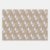 Rustiek Kraft Papier Witte Winter Pine Kegels Mode Inpakpapier Vel (Voorkant 2)