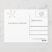 Rustiek Kraft Papier Zeester bruiloft Bedankt Briefkaart (Achterkant)