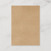 Rustiek Kraft Script RSVP QR Code Informatiekaartje (Achterkant)