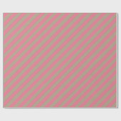 Rustiek Kraft Stoffig Roos Roze Brede Streep Vakan Cadeaupapier (Vlak)
