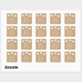 Rustiek kraft twinkle twinkle Ready to POP Vierkante Sticker (Vel)
