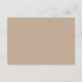 Rustiek kraft zwart script, Wedding Registry Informatiekaartje (Achterkant)