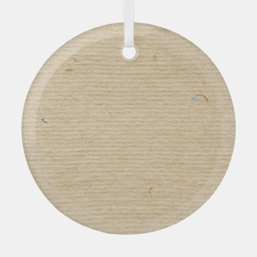 Rustiek kraftpapier: getextureerde achtergrond. glas ornament (Voorkant)
