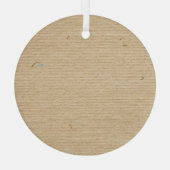 Rustiek kraftpapier: getextureerde achtergrond. glas ornament (Achterkant)