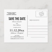 rustiek kraftpapier | Sla de datum paar foto Aankondigingskaart (Achterkant)