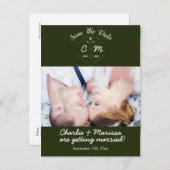 Rustiek kransbos SAVE DE DATUM Foto Briefkaart (Voorkant / Achterkant)