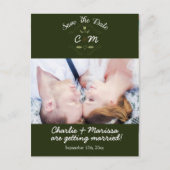 Rustiek kransbos SAVE DE DATUM Foto Briefkaart (Voorkant)