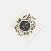 Rustiek krijt + houten plak baby shower partij servet (Hoek)