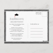 Rustiek krijtbord Afstuderen BBQ Party Invitation Briefkaart (Achterkant)