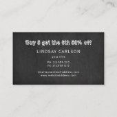 Rustiek krijtbord bakkerij loyalty card visitekaartje (Achterkant)