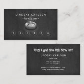 Rustiek krijtbord bakkerij loyalty card visitekaartje (Voorkant / Achterkant)