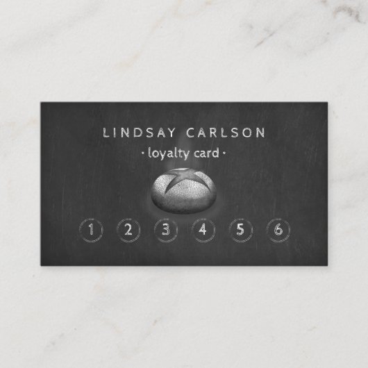 Rustiek krijtbord bakkerij loyalty card visitekaartje (Voorkant)
