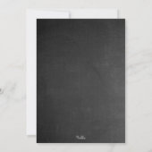 Rustiek krijtbord bloemenkrans Baby shower uitnodi Kaart (Achterkant)