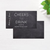 Rustiek krijtbord Bruiloft Drink Voucher Ticket Visitekaartje (Bureau)