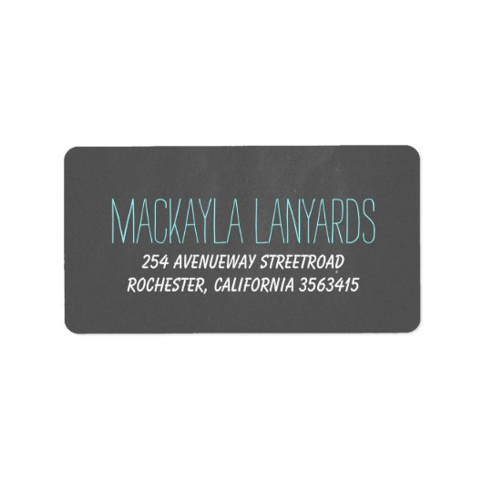 Rustiek krijtbord bruiloft etiket (Voorkant)