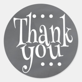 Rustiek krijtbord Dank u zegels